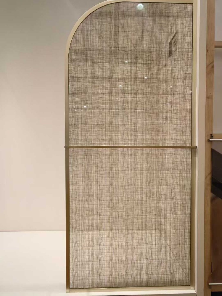 棕色布纹玻璃装饰贴膜，厂家直发，京津冀支持上门测量及安装